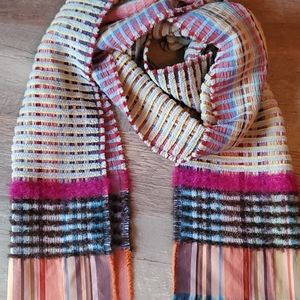 Wallace#Sewell cotton silk mohair plaid scarf